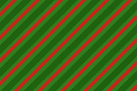 Red, green and white diagonal stripes background vector illustration. Candy cane Stock Illustration