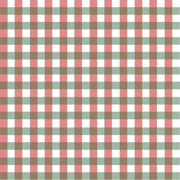 Red, green and white gingham seamless pattern Stock Illustration