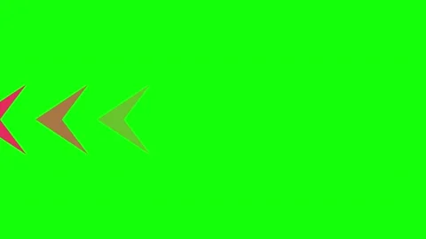 Red Green Arrow Screen Horizontal 16:9 Green Screen Video stock 340458402