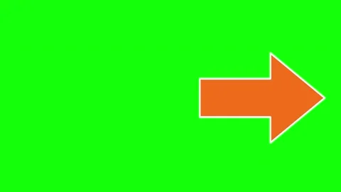 Red Green Arrow Screen Horizontal 16:9 Green Screen Stock Footage 340461540