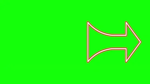 Red Green Arrow Screen Horizontal 16:9 Green Screen Vidéo 340461587