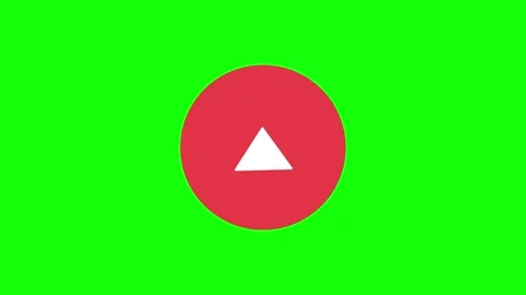 Red Green Circle Screen Horizontal 16:9 Green Screen Stock Footage 340461943