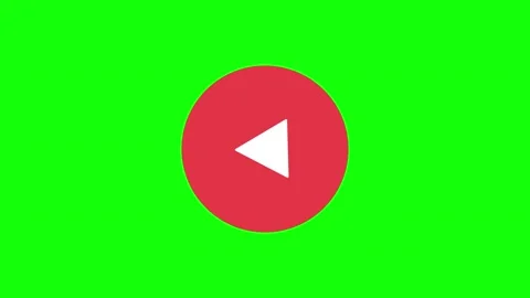 Red Green Circle Screen Horizontal 16:9 Green Screen Stock Footage 340461944
