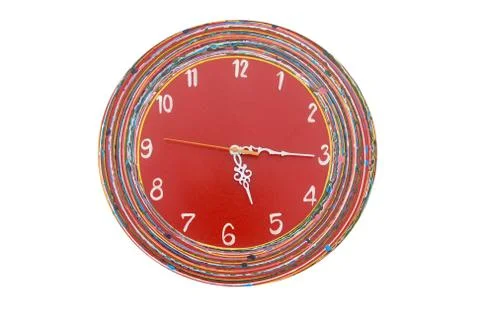Red green clock Stock Photos