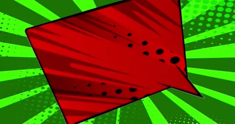 Red Green Comic Book Speech Bubble Background Stock Footage 179799604
