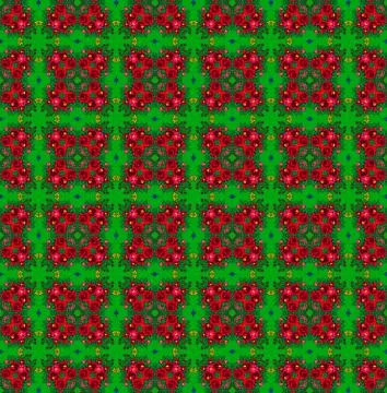 Red-green ethnic pattern. Stock Illustration