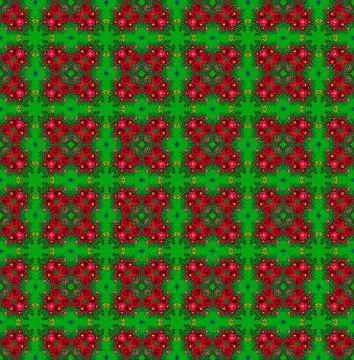 Red-green ethnic pattern. Stock Photos