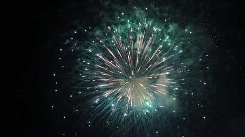 Red-green fireworks.10 스톡 동영상 104912107