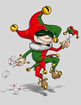Red-Green Fool Stock Illustration