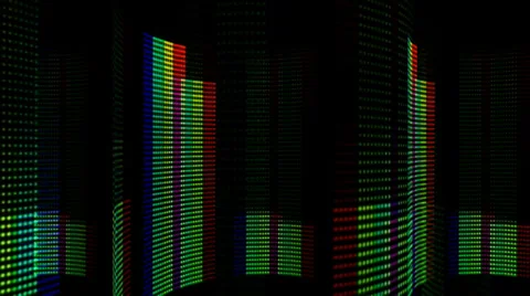 Red Green Lines Graphic Equalizer Tubes Stock Footage 32646555