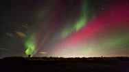 Red Green Northern Lights Aurora Borealis Photographer Realistic Movement 4K Stock Footage