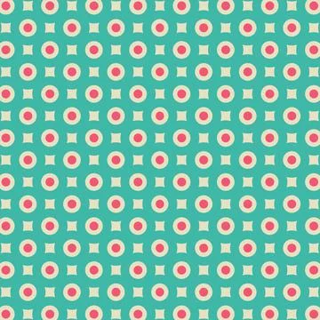 Red Green Polka Dot Pattern Stock Illustration
