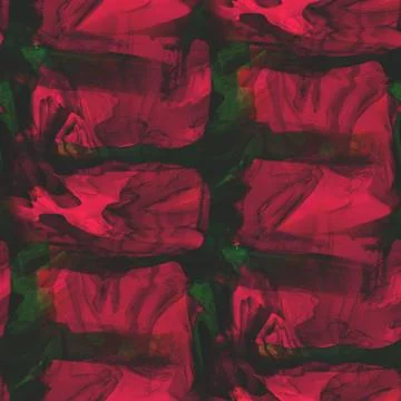Red, green seamless texture background watercolor Illustrazione stock