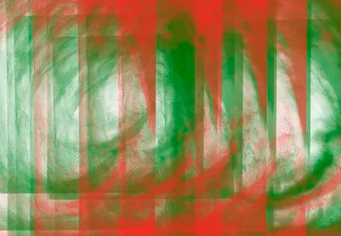 Red-green silver abstract background. Vertical parallel lines. Stock-Illustration