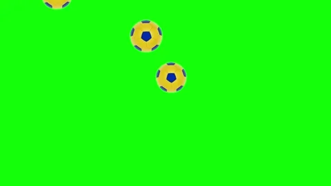 Red Green Soccer Ball Horizontal 16:9 Green Screen Vídeo Stock 340460743