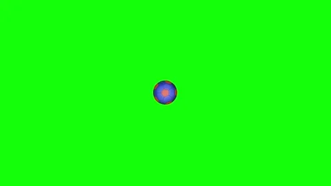 Red Green Soccer Ball Horizontal 16:9 Green Screen Stock Footage 340460950