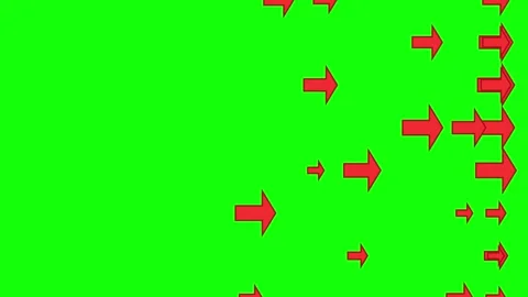 Red Green Square Screen Horizontal 16:9 Green Screen Stock Footage 340462167
