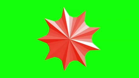 Red Green Star Horizontal 16:9 Green Screen Vídeo Stock 340461353