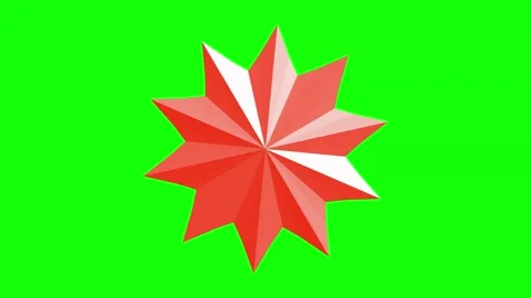 Red Green Star Horizontal 16:9 Green Screen Vidéo 340461386