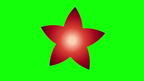 Red Green Star Screen Horizontal 16:9 Green Screen Vídeo Stock 340461335