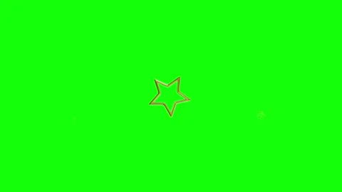 Red, Green, White Bird and Star and Screen Green Screen Video stock 339348964