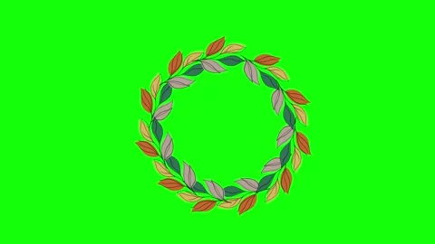 Red, Green, White Circle and Screen on Green Screen Background Horizontal 16:9 Stock Footage 339328413