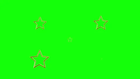 Red, Green, White Star and Screen on Green Screen Background Horizontal 16:9 Stock Footage 339348954