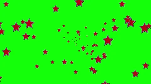 Red, Green, White Star and Screen on Green Screen Background Horizontal 16:9 Video stock 339444357