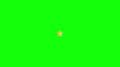 Red, Green, White Star and Screen on Green Screen Background Horizontal 16:9 Stock Footage 339444889