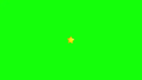 Red, Green, White Star and Screen on Green Screen Background Horizontal 16:9 Stock Footage 339445022