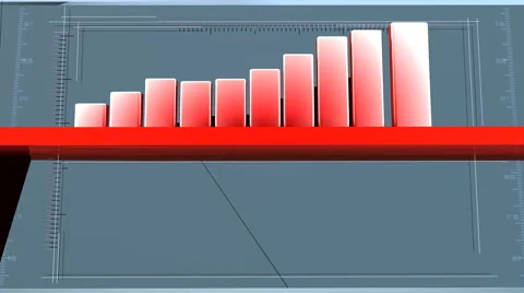 Red-grey bar charts Video stock 2643813