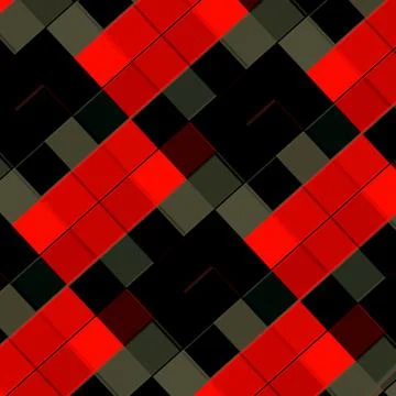 Red Grey Black Tiles Pattern. Abstract Texture Design. Geometric Illustration. Illustrazione stock