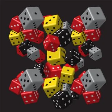 Red Grey Dice Pattern Stock Illustration