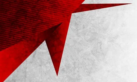 Red grey minimal geometric low poly abstract background Stock Illustration