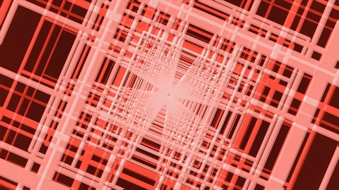 Red Grid Lines Rotation Stock Footage 100407776
