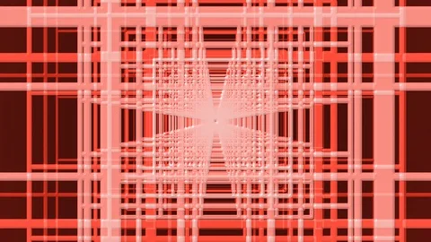 Red Grid Lines Tunnel Zoom Stock Footage 100417029
