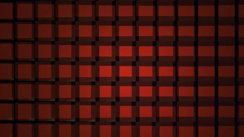 Red grid pattern with glowing squares. Stock Footage 335115435