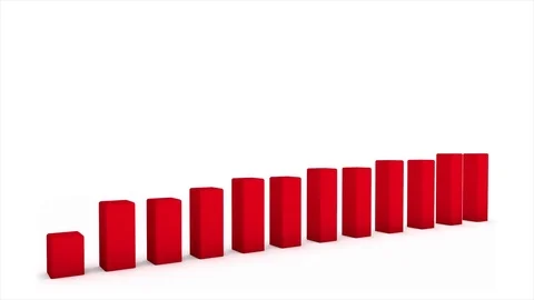 Red Grow Up Business Chart Stock Footage 72136753