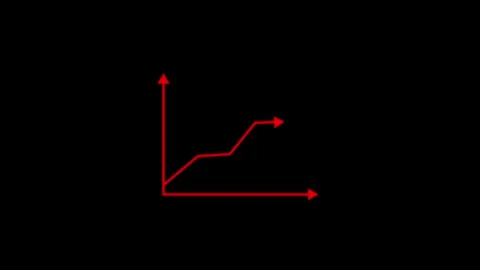 Red growth line graph rising upward Stock Footage 330498370