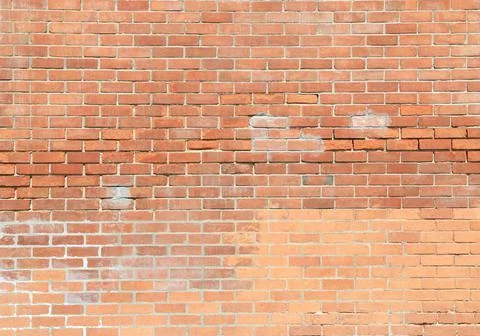 Red grunge bricks wall texture or background. Stock Photos