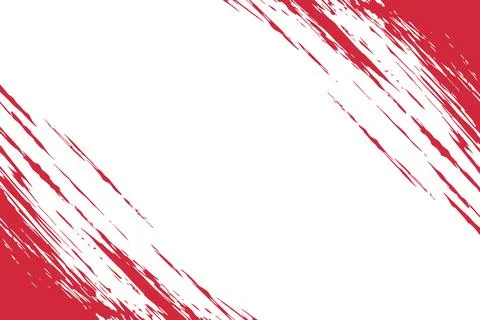 Red grunge brush stroke corner frame background vector Stock Illustration