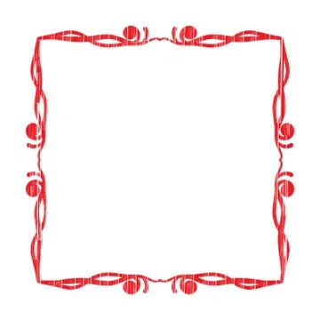 Red grunge frame vector Stock Illustration