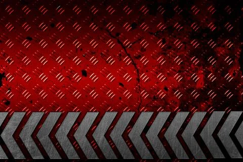 Red grunge metal background. pattern on metal plate Stock Illustration