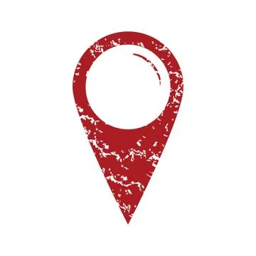 Red grunge pointer logo Stockillustratie