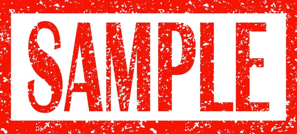 Red grunge sample rubber stamp seal Stock Illustration
