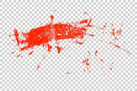 Red grunge scratch brush stroke isolated on white background Stock Photos