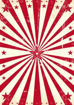 Red grunge sunbeams Stock Illustration