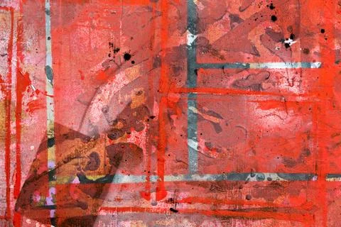 Red grungy background Stock Illustration