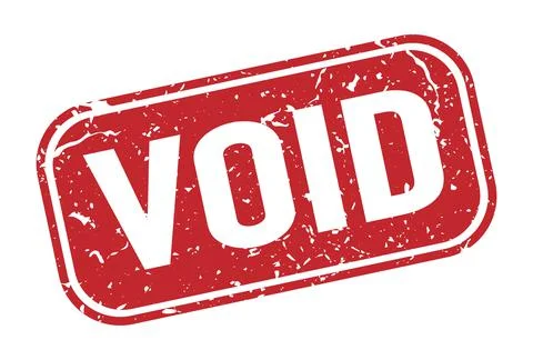 Red grungy VOID rubber stamp Illustrazione stock