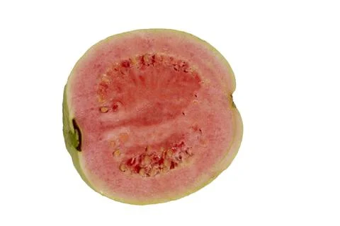Red guava fruit on white background Stock Photos
